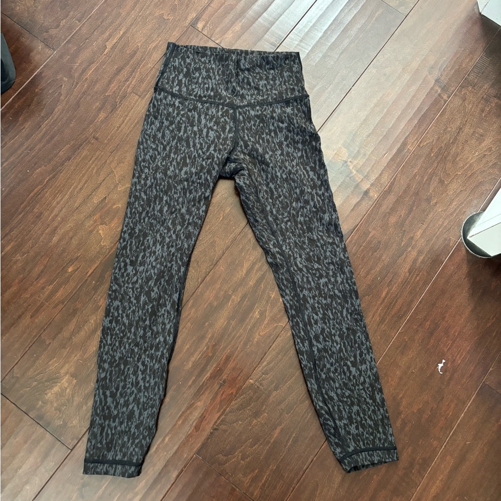 lululemon Wunder Under Black Heathered High-Rise Leggings